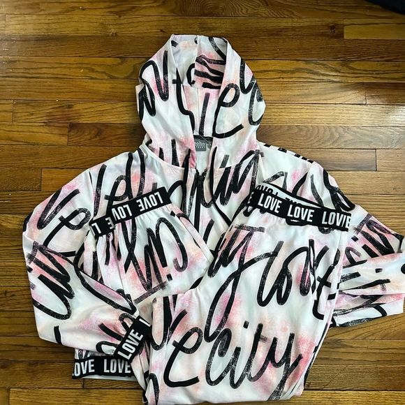 Women’s NY&Co Soho Street 2 piece Graffiti sweatsuit XL - Picture 8 of 9